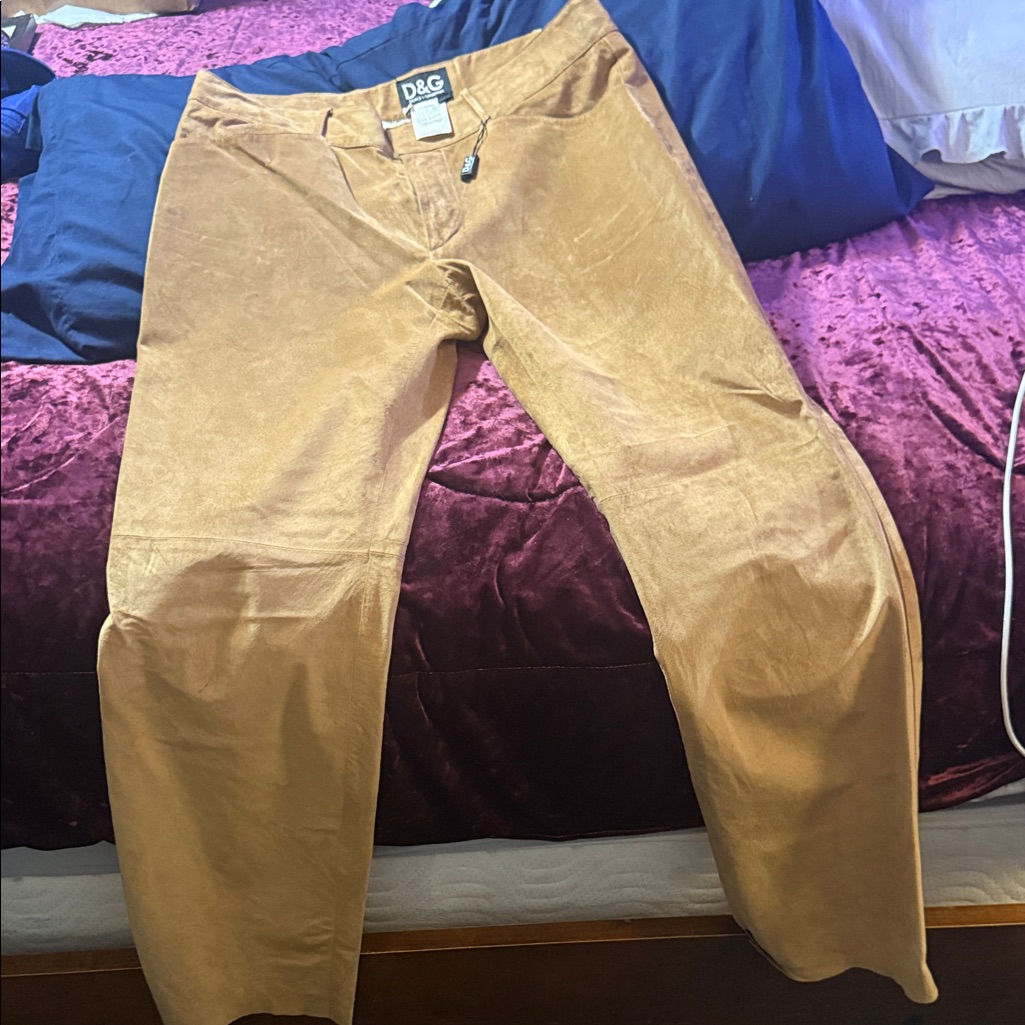 D&G Men's Pants In Camel Brown